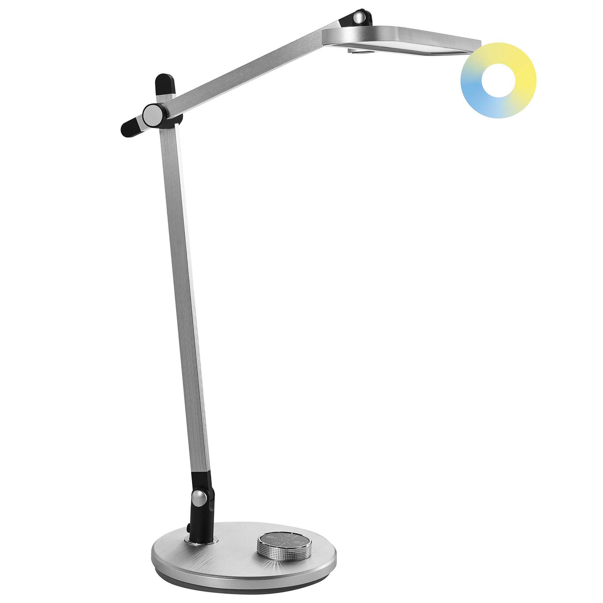 LED-skrivbordslampa HYDRUS med dimmer Silver