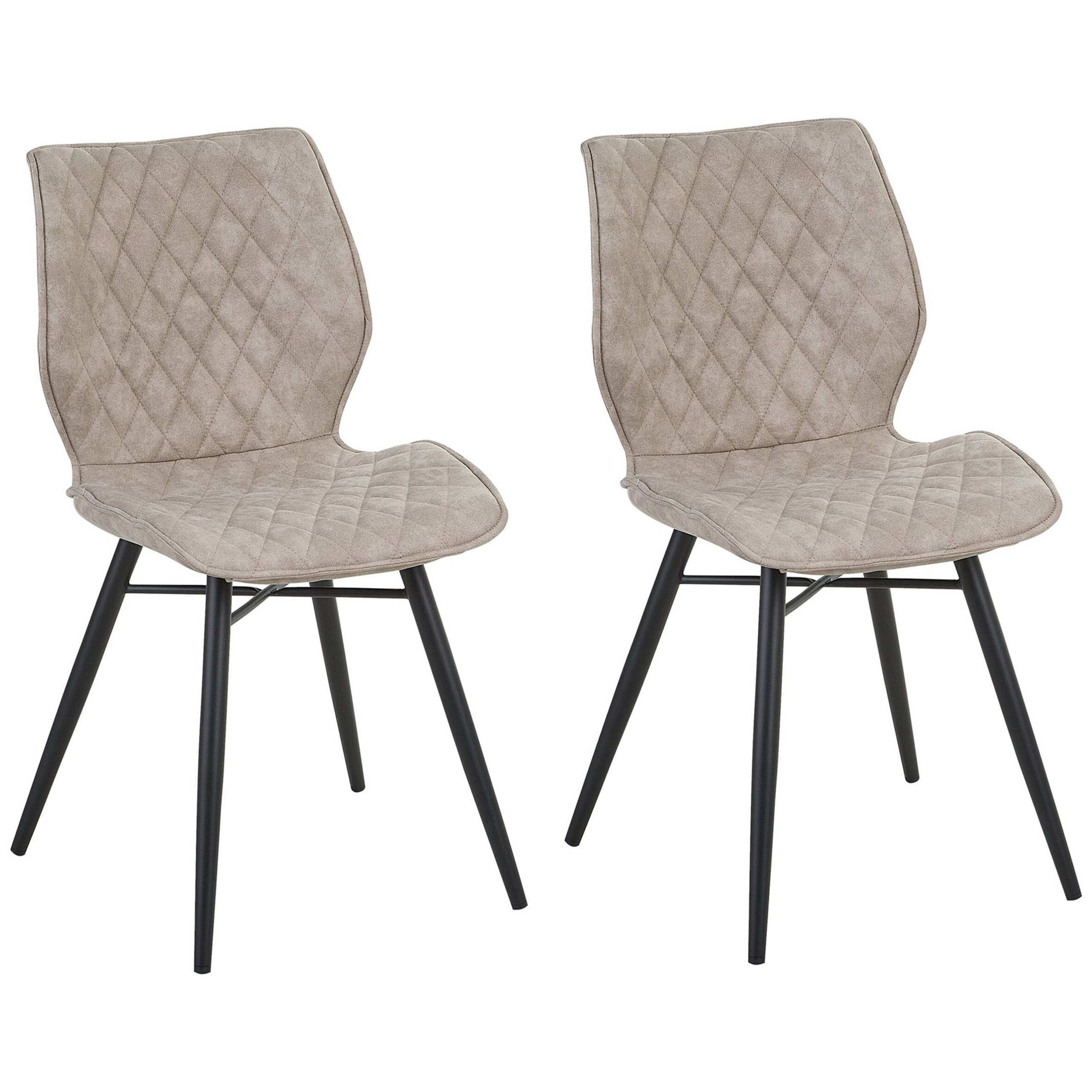 Set med 2 matstolar LISLE Beige