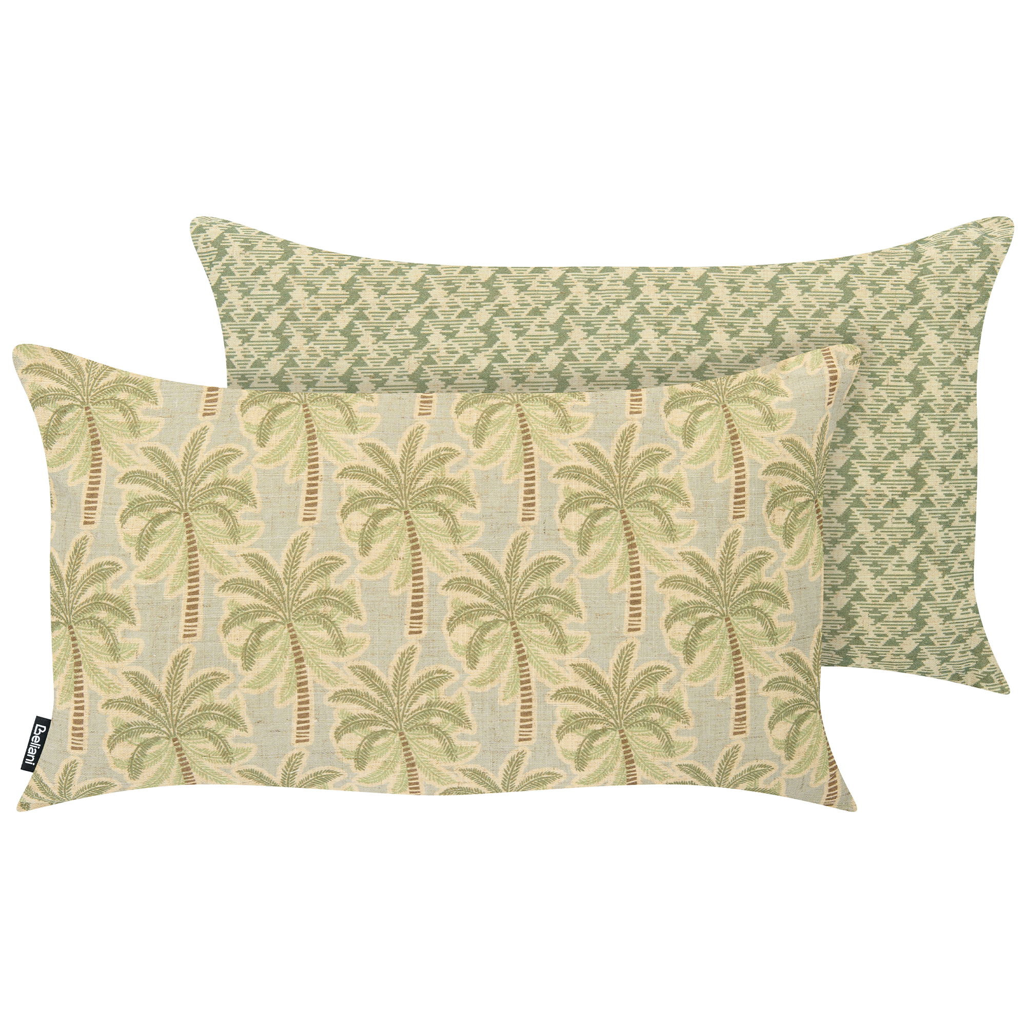 Set med 2 utomhusdynor BARLERIA Växtmotiv 30 x 50 cm Flerfärgad