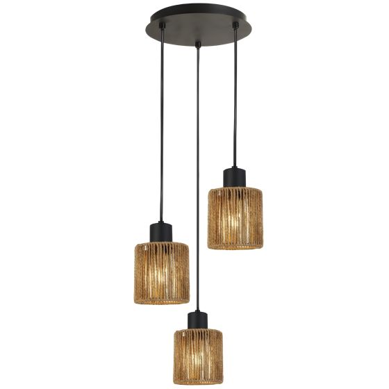 TOOLIGHT hängande taklampa APP1820-3CPR Svart 30x30x21,5cm