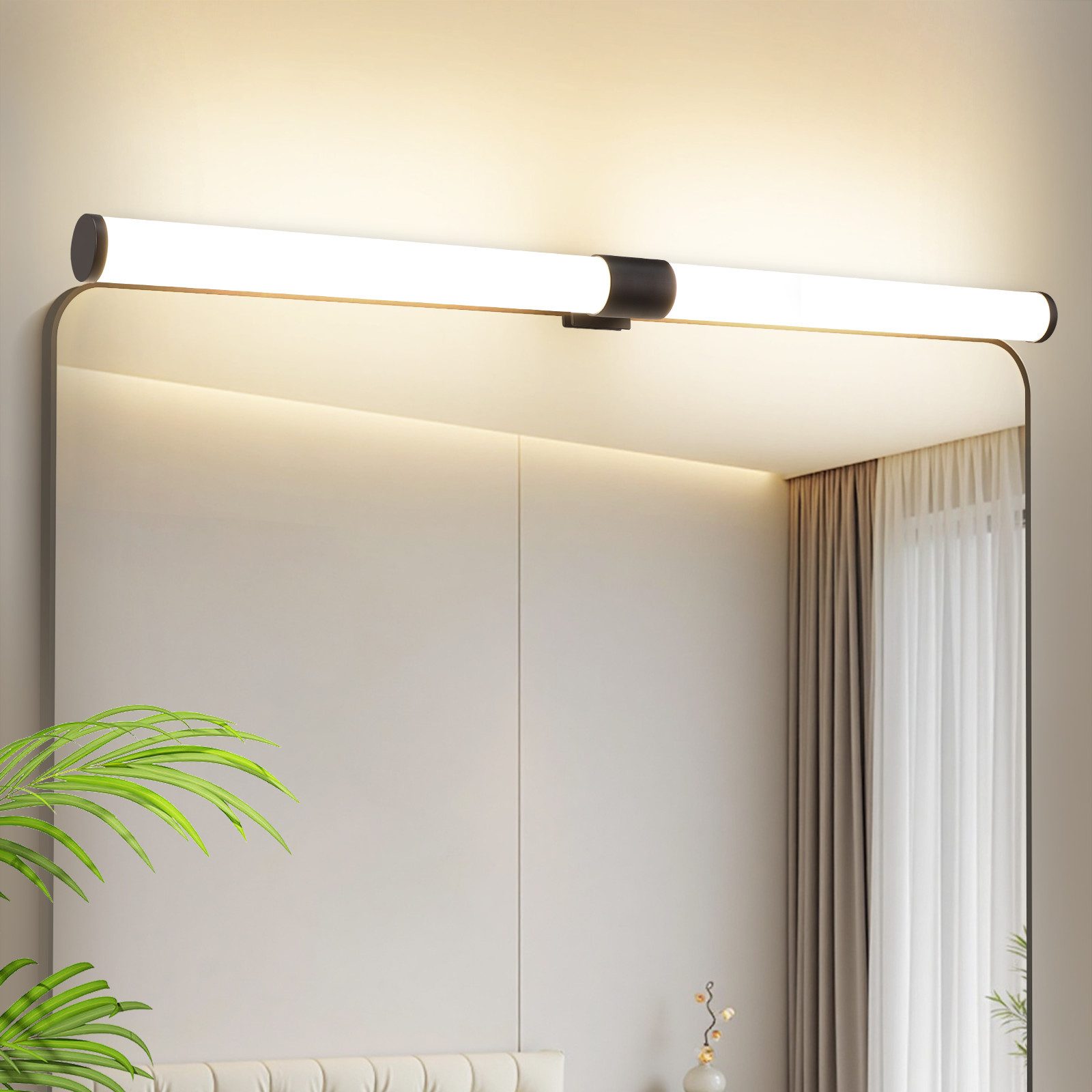 NETTLIFE 8W 60cm LED-spegellampa för badrum med fäste, vattentät, IP44, 4000K