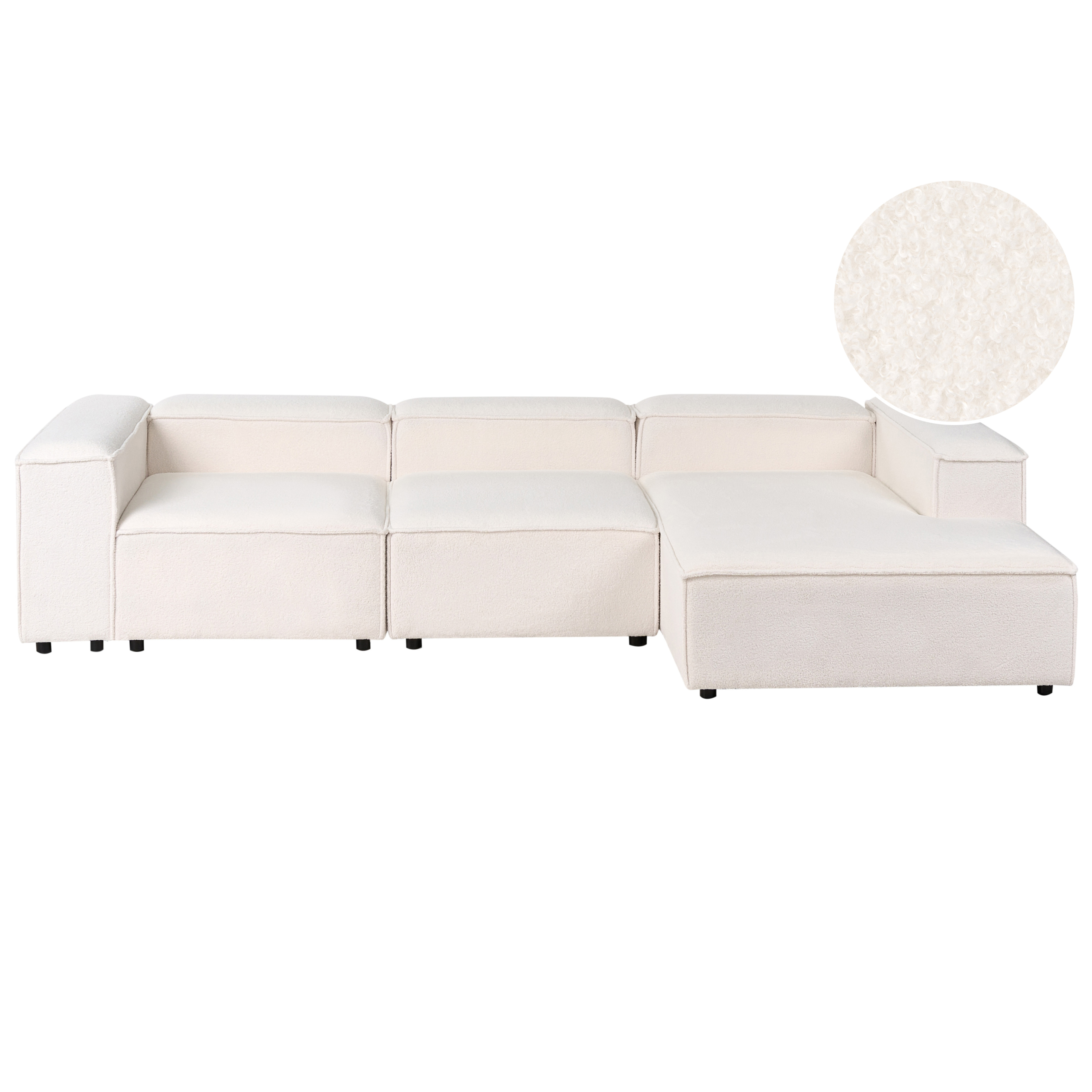 Modulär hörnsoffa 4-sits ARDAL Bouclé Off-White Vänstervänd