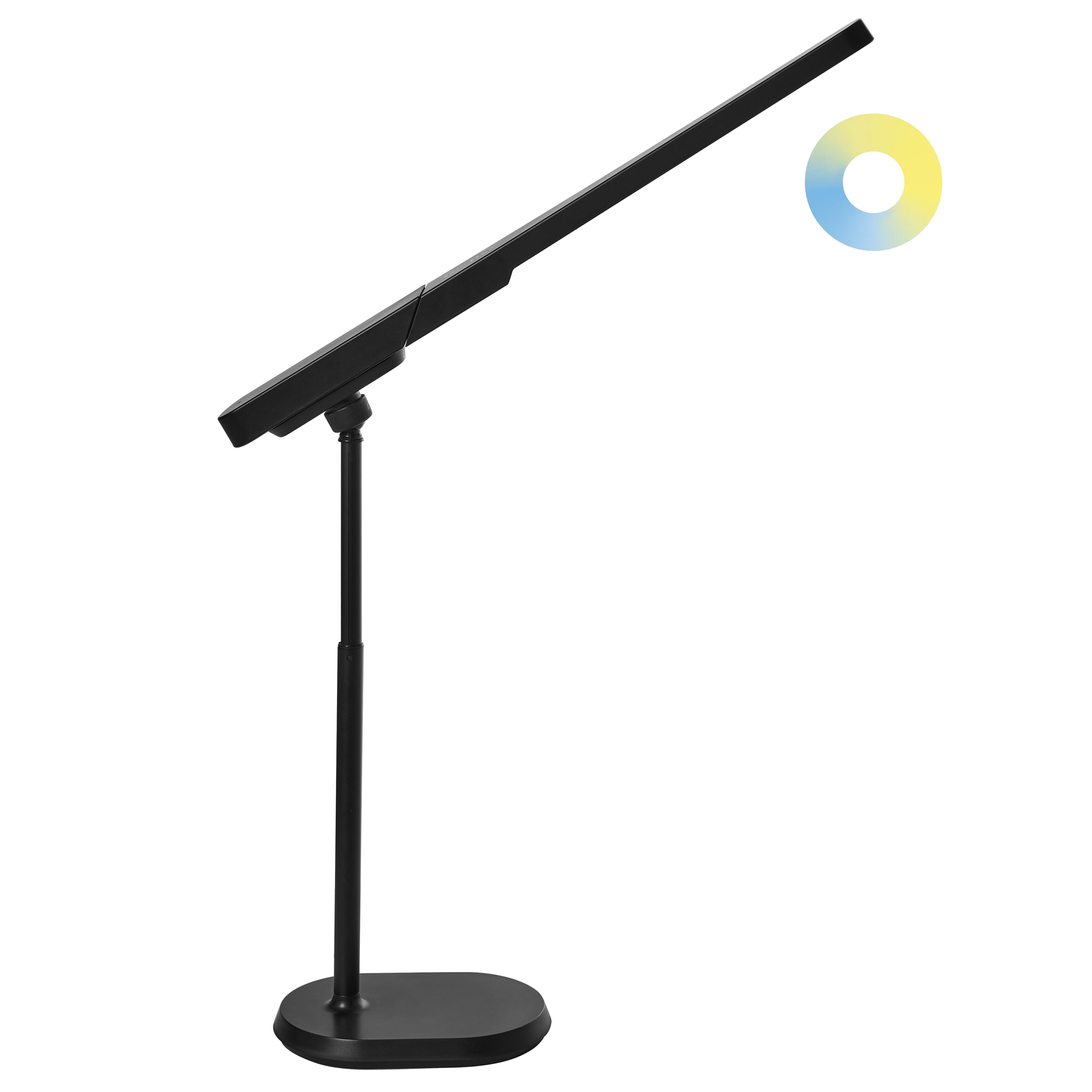LED-skrivbordslampa TUCANA med dimmer Svart