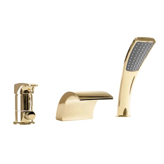 REA Badkarsblandare RIVEN Guld, 10x14x11cm