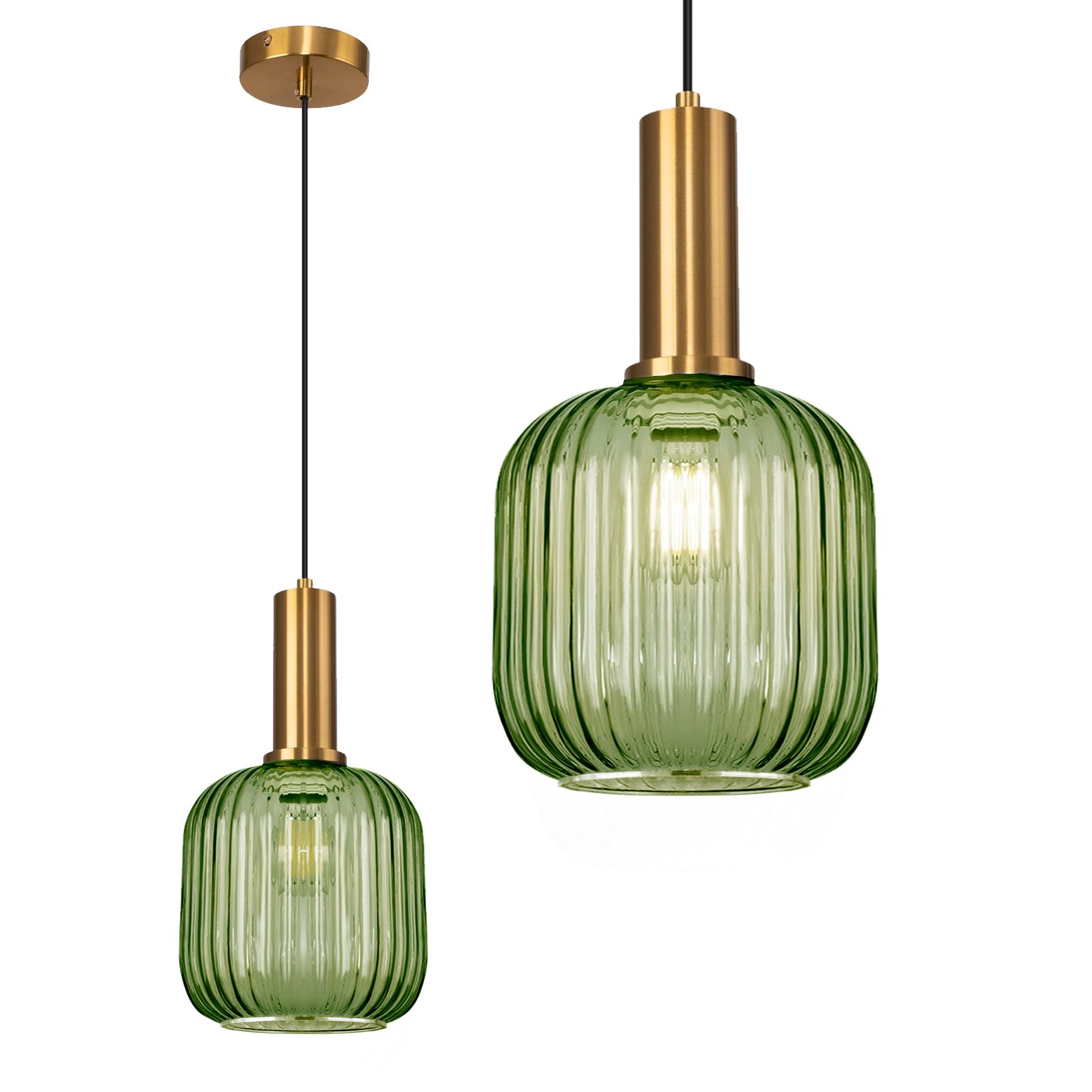 TOOLIGHT hängande taklampa APP462-1CP Grön 45x10x32,5cm
