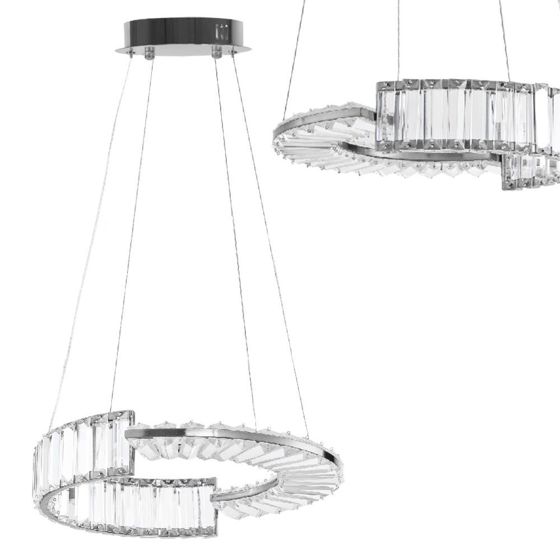 TOOLIGHT hängande taklampa LED APP1527-CP40 Krom 40x40x90cm