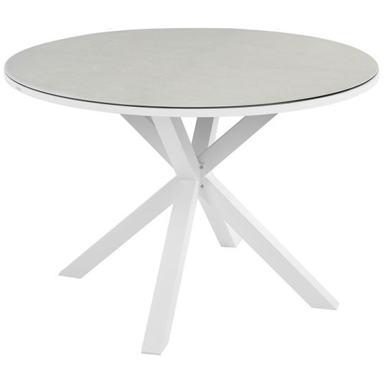 Trädgårdsmatbord MALETTO 120 cm 120 cm Glas Taupe
