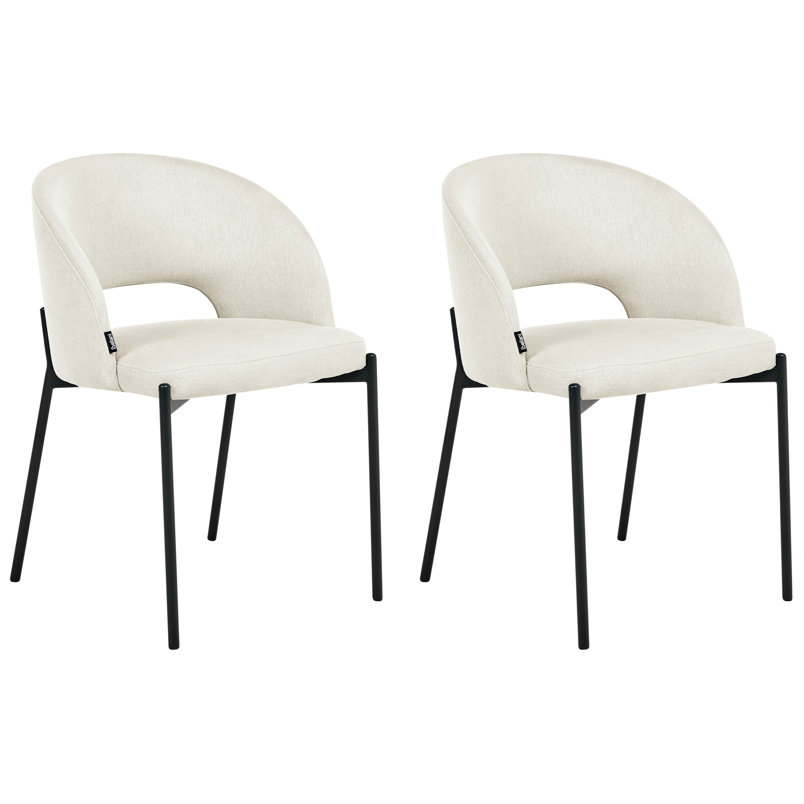Set med 2 matstolar PENNY Ljusbeige