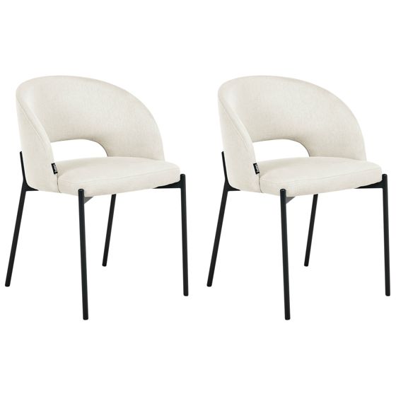 Set med 2 matstolar PENNY Ljusbeige
