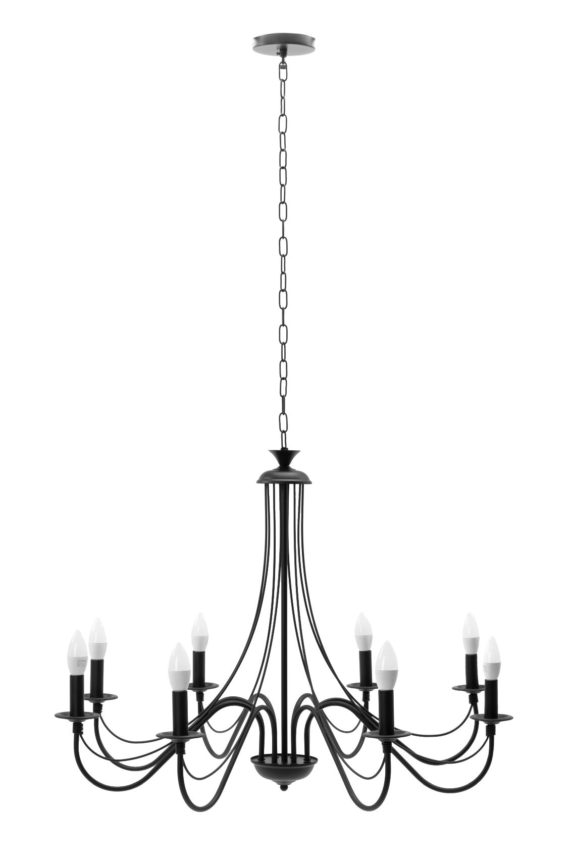 TOOLIGHT hängande taklampa APP648-8CP Svart 60x60x110cm