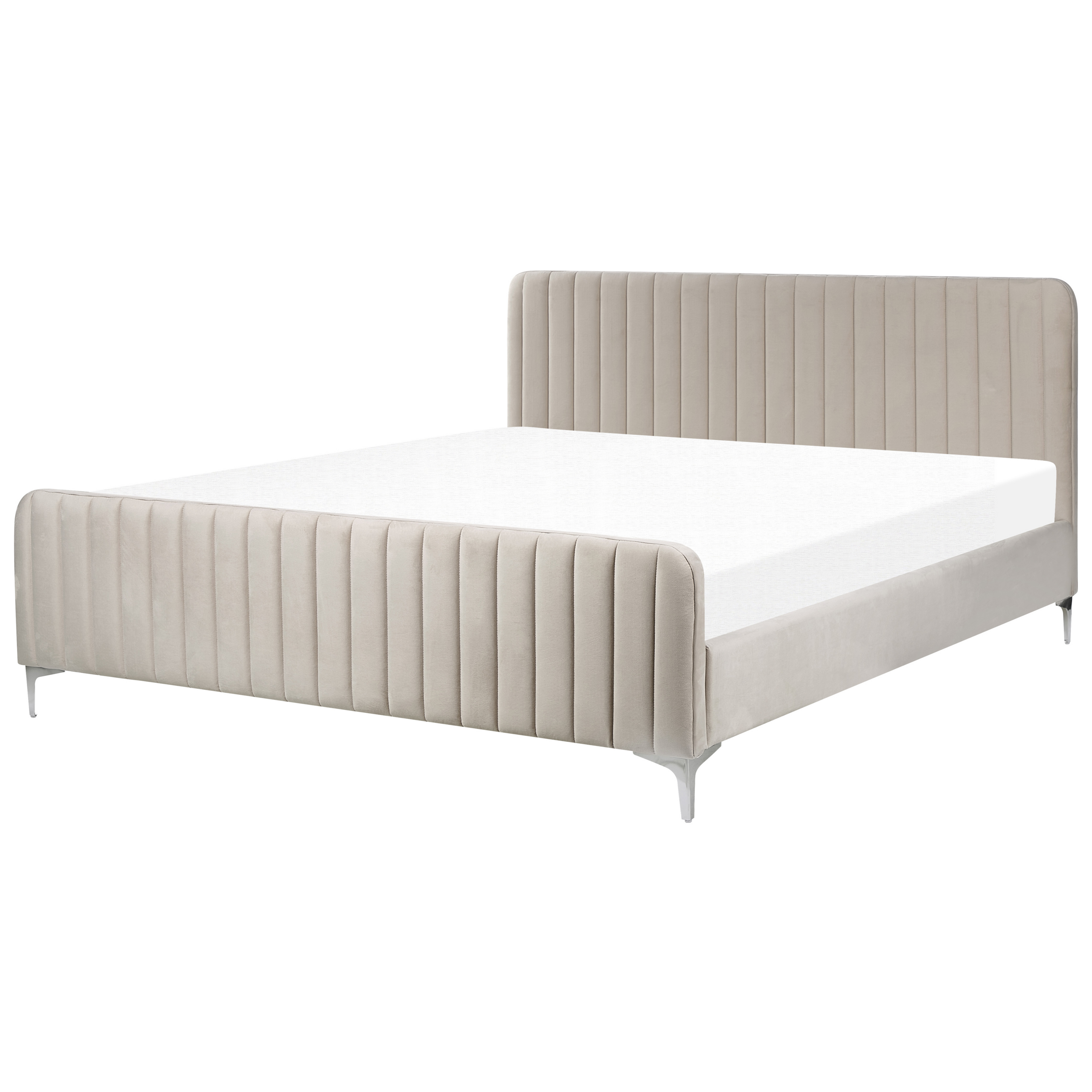 Säng med lamellram Sammet LUNAN 180 x 200 cm Taupe