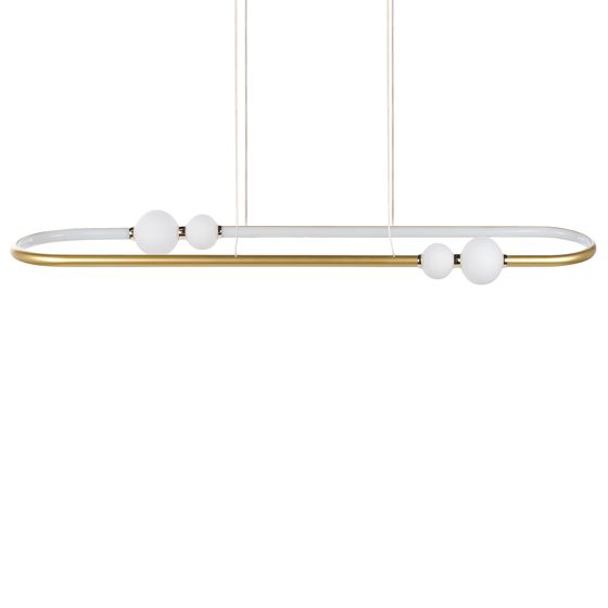 LED-pendellampa FEALE Metall Guld