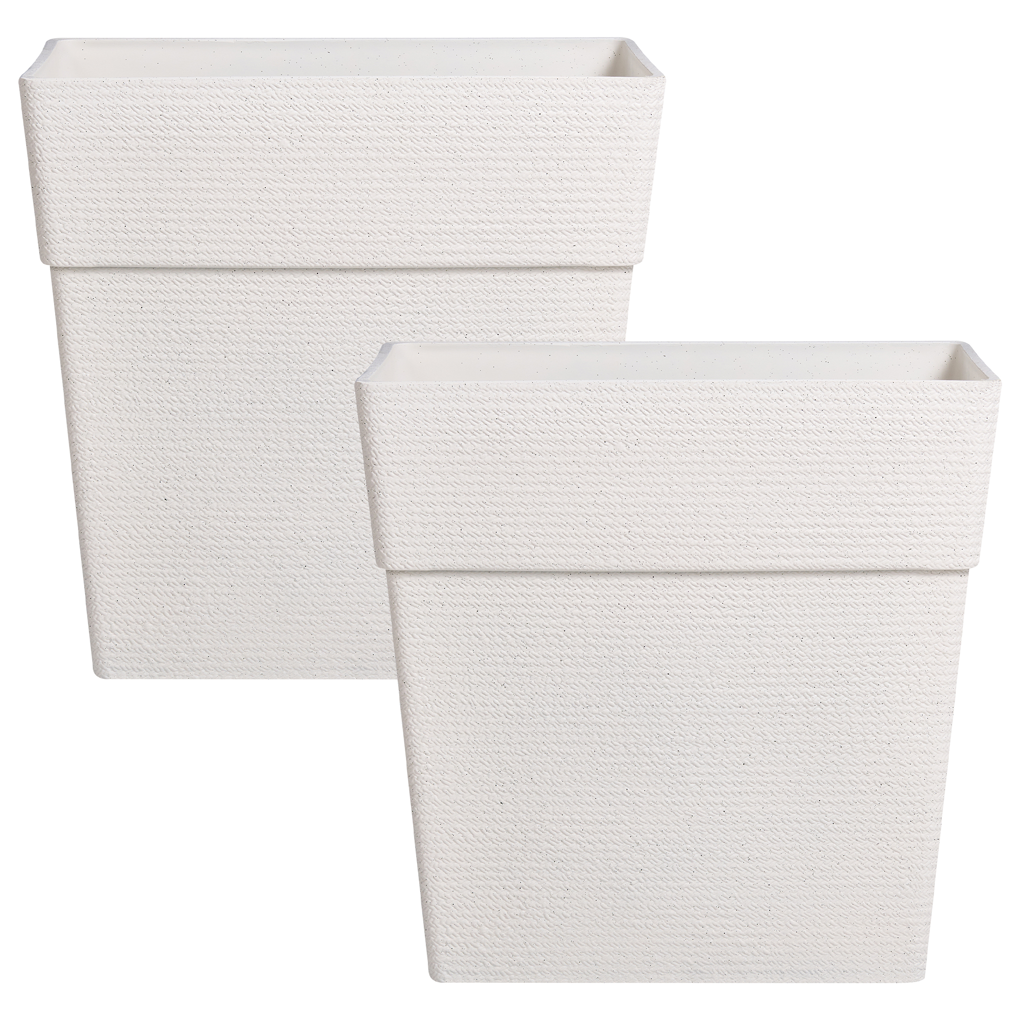 Set med 2 växtkrukor NIGELLIA 42 cm Off-White