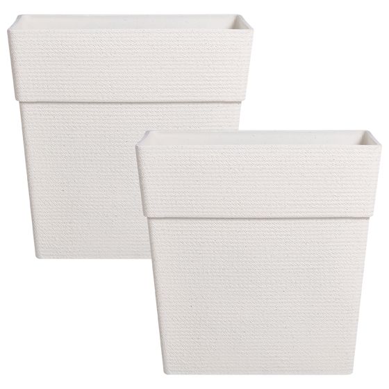 Set med 2 växtkrukor NIGELLIA 42 cm Off-White