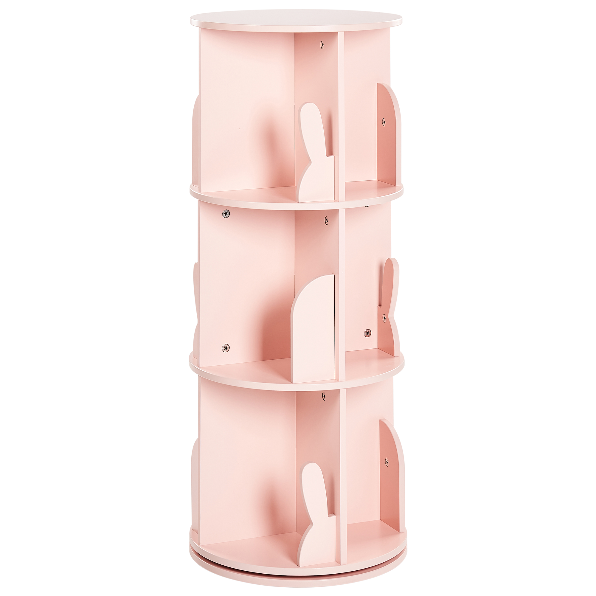 Roterande bokhylla CANEY 94 cm Pastellrosa