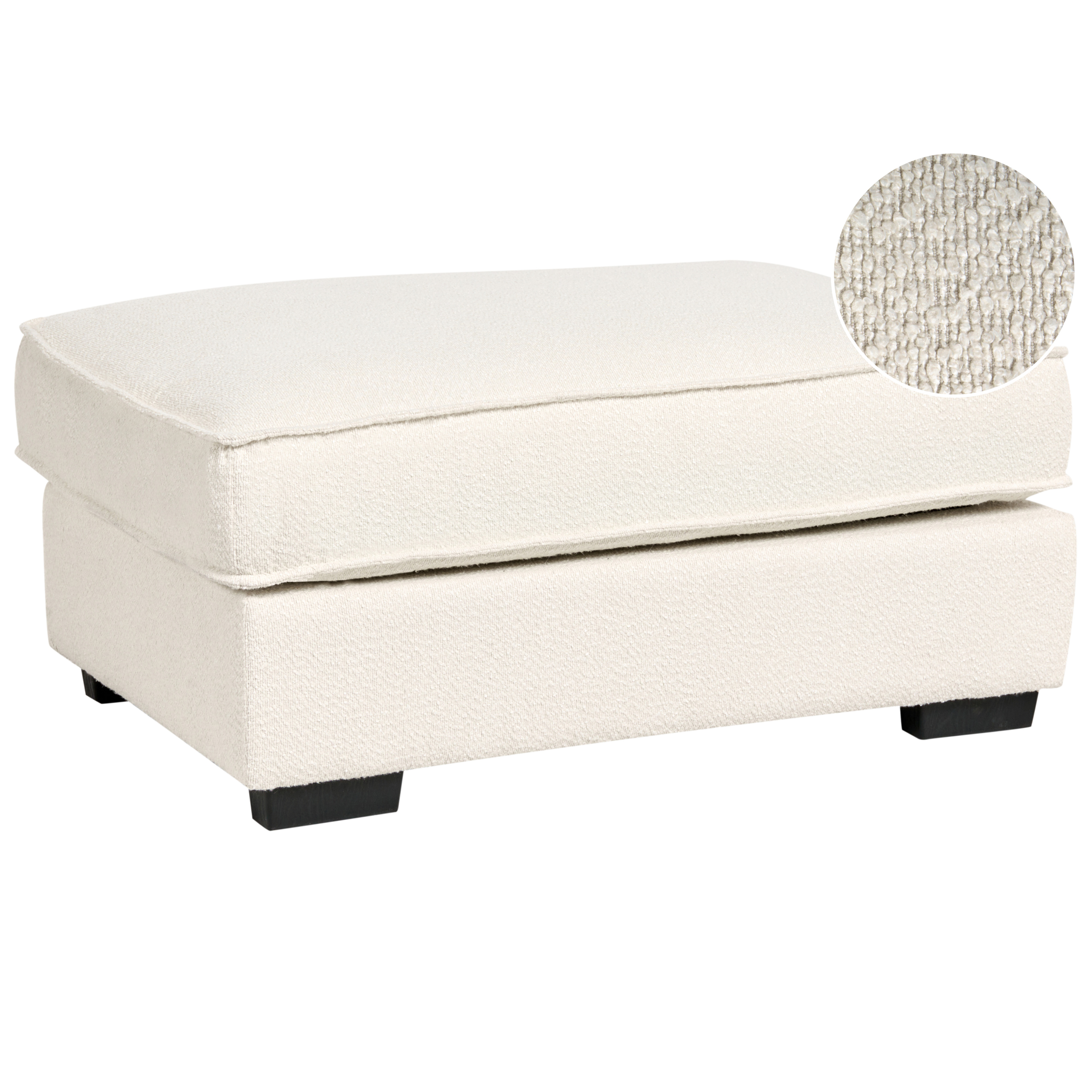 Fotpall KOLDING Bouclé Ljusbeige