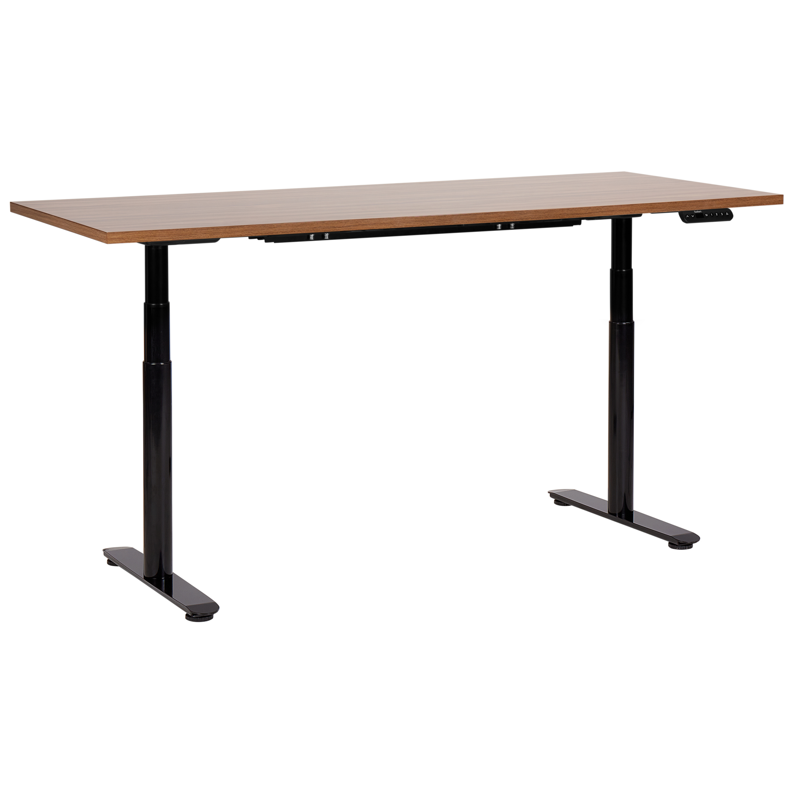 Elektriskt höj- och sänkbart skrivbord DESTINAS 180 cm 80 cm Brun/ Svart