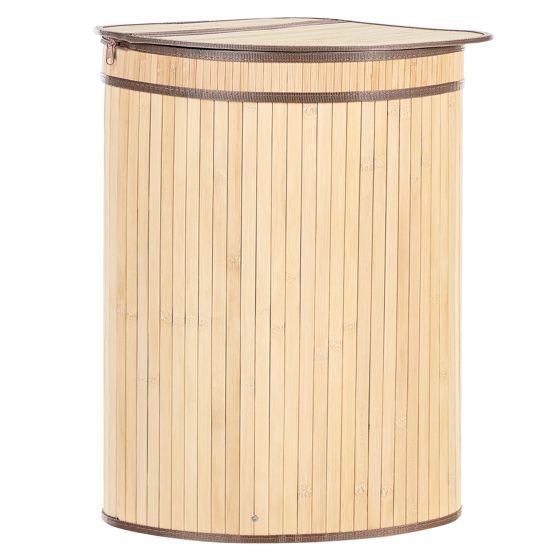 Tvättkorg BADULLA Bambu Ljusbrun 57 L