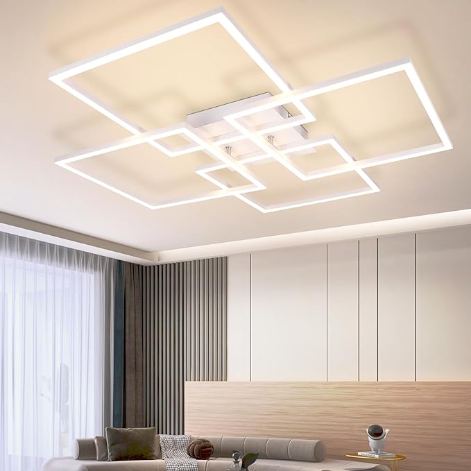NETTLIFE LED-taklampa, 4 moderna, vit, 32W, 3000K