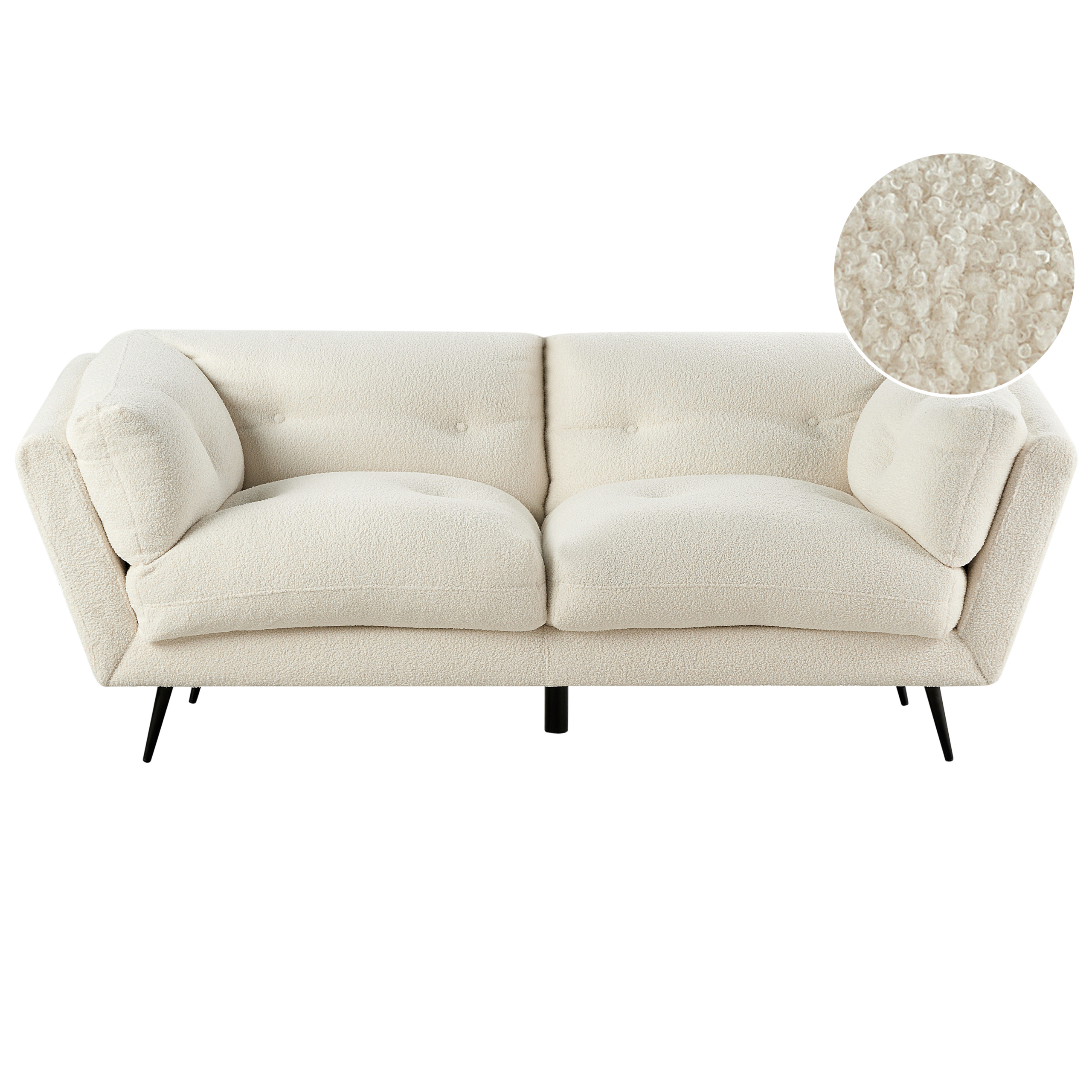 Soffa 3-sits LENVIK Bouclé Vit