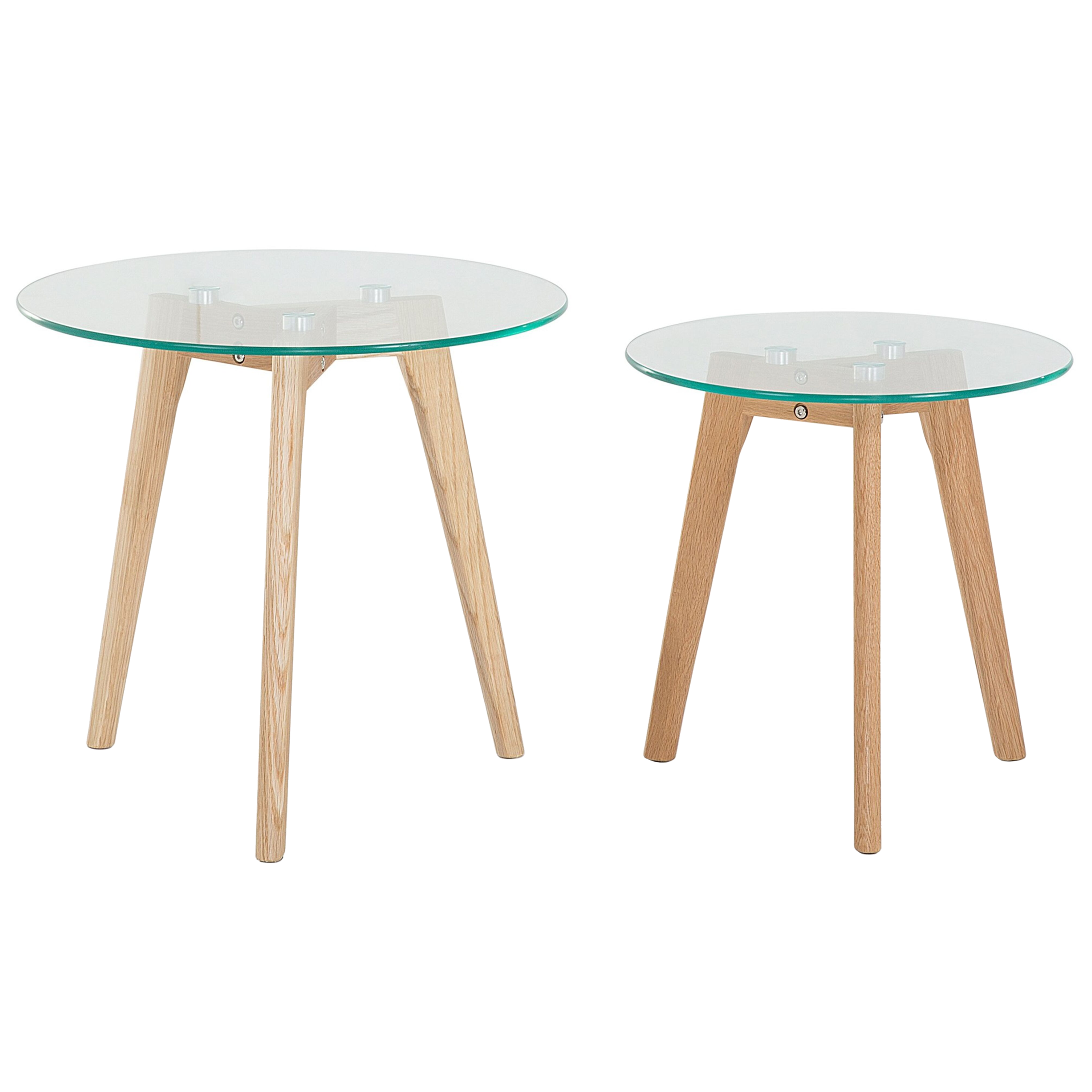 Set med 2 soffbord MISSOURI Glas Transparent