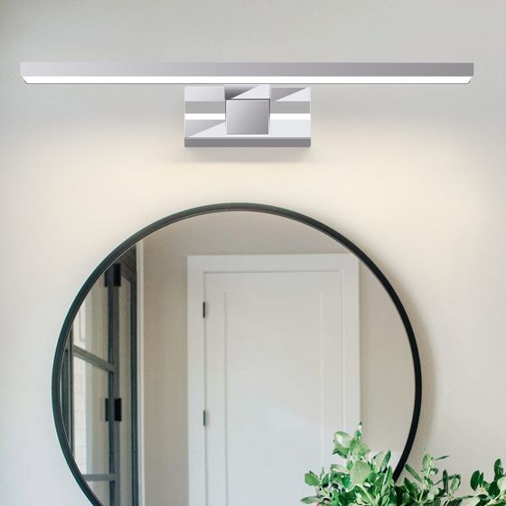 NETTLIFE LED - spegelvägglampa, 6W, 30CM vattentät, IP44 krom, modern, neutralvit, 4000K
