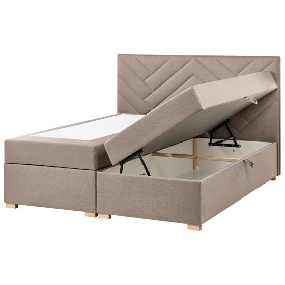 Kontinentalsäng med förvaring ESQUIRE Taupe 160 x 200 cm