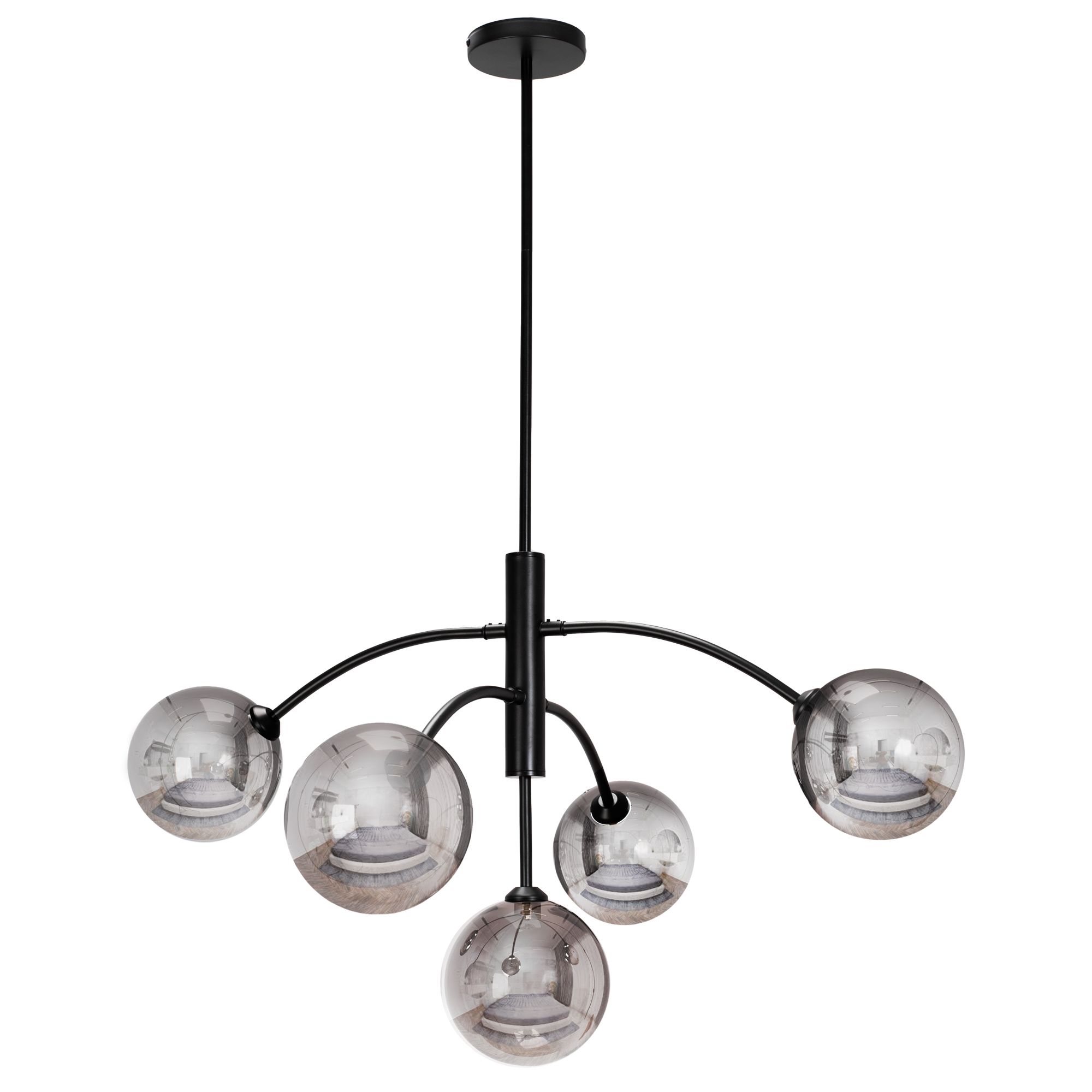 TOOLIGHT hängande taklampa APP1021-6CP Svart 48x82x99cm