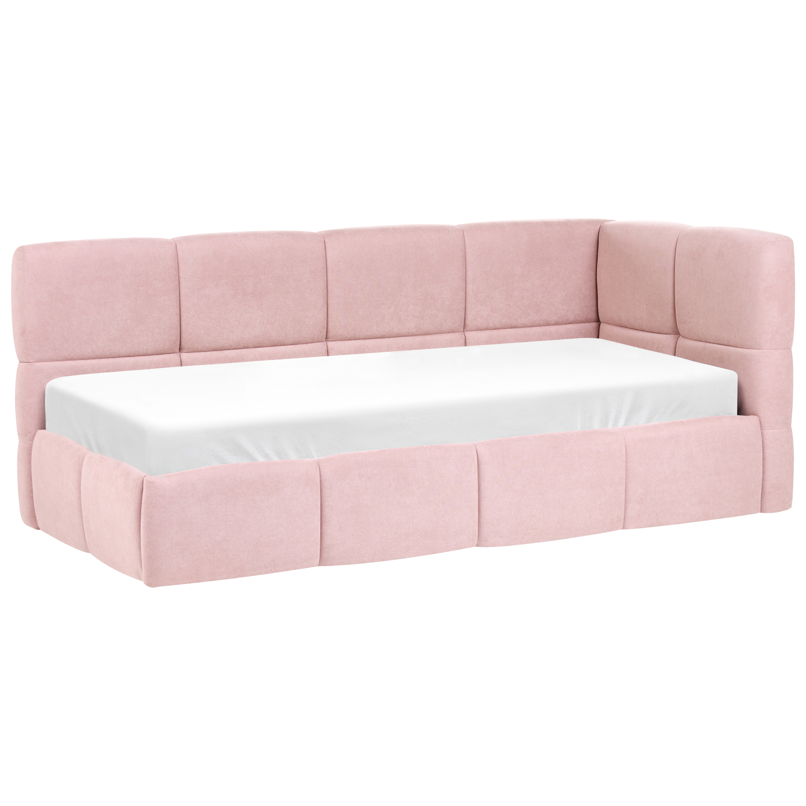 Dagbädd JACOU 90 x 200 cm med förvaring Högervänd Rosa