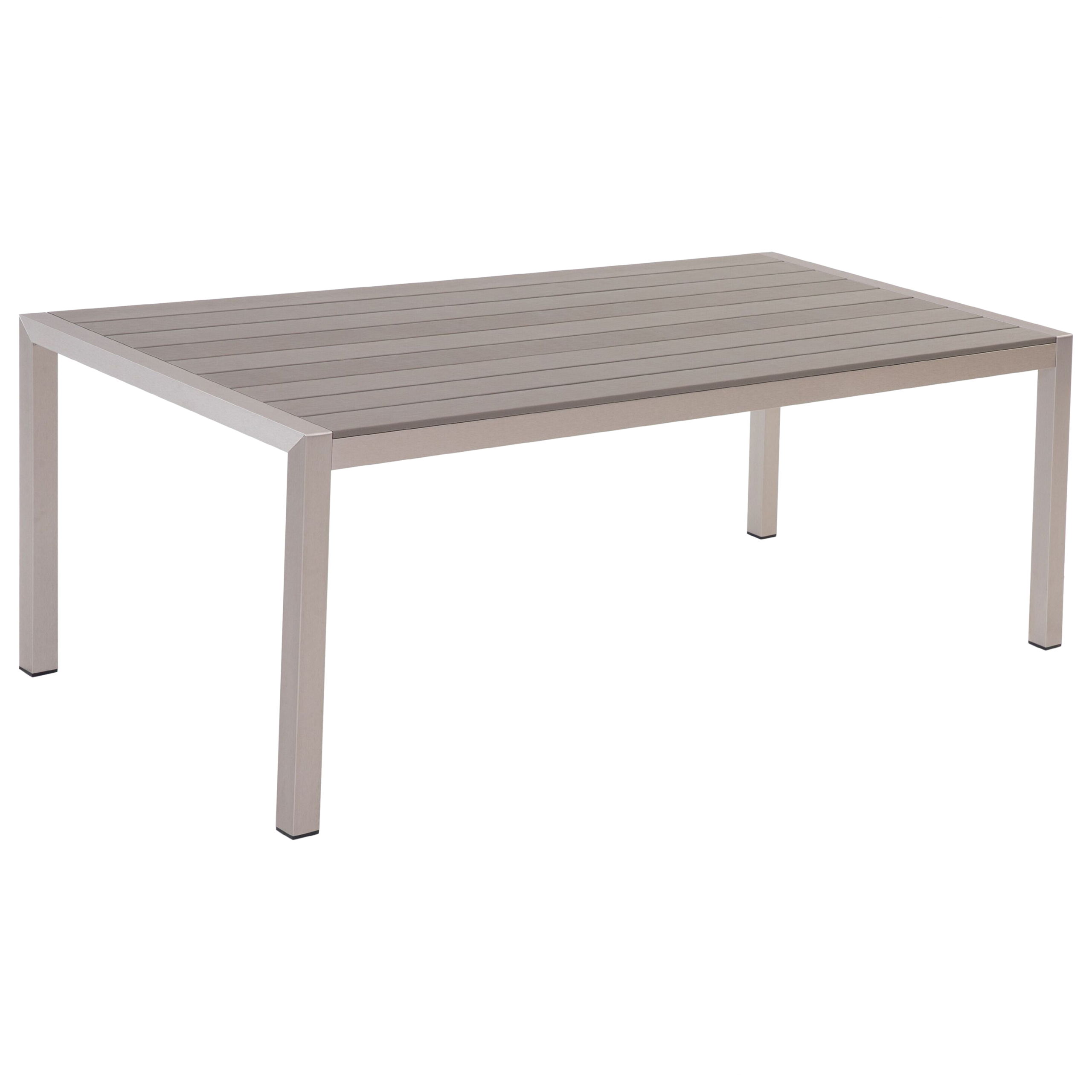 Trädgårdsmatbord VERNIO 180 cm 90 cm Metall Grå