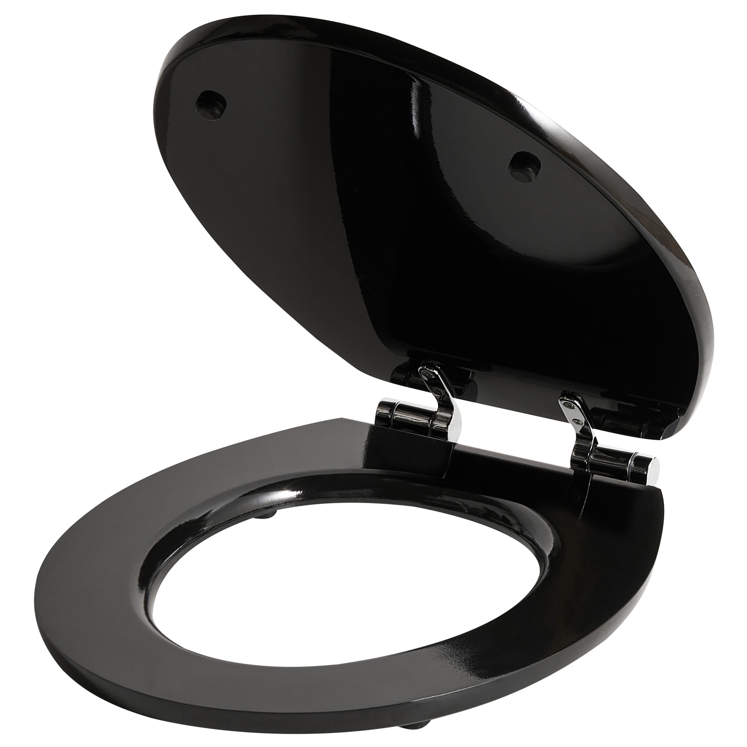 Toalettsits INIRIDA Mjukstängande MDF Svart