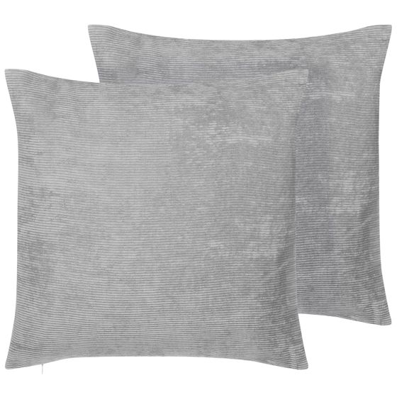 Set med 2 prydnadskuddar NOLANA 45 x 45 cm Grå Monokromt