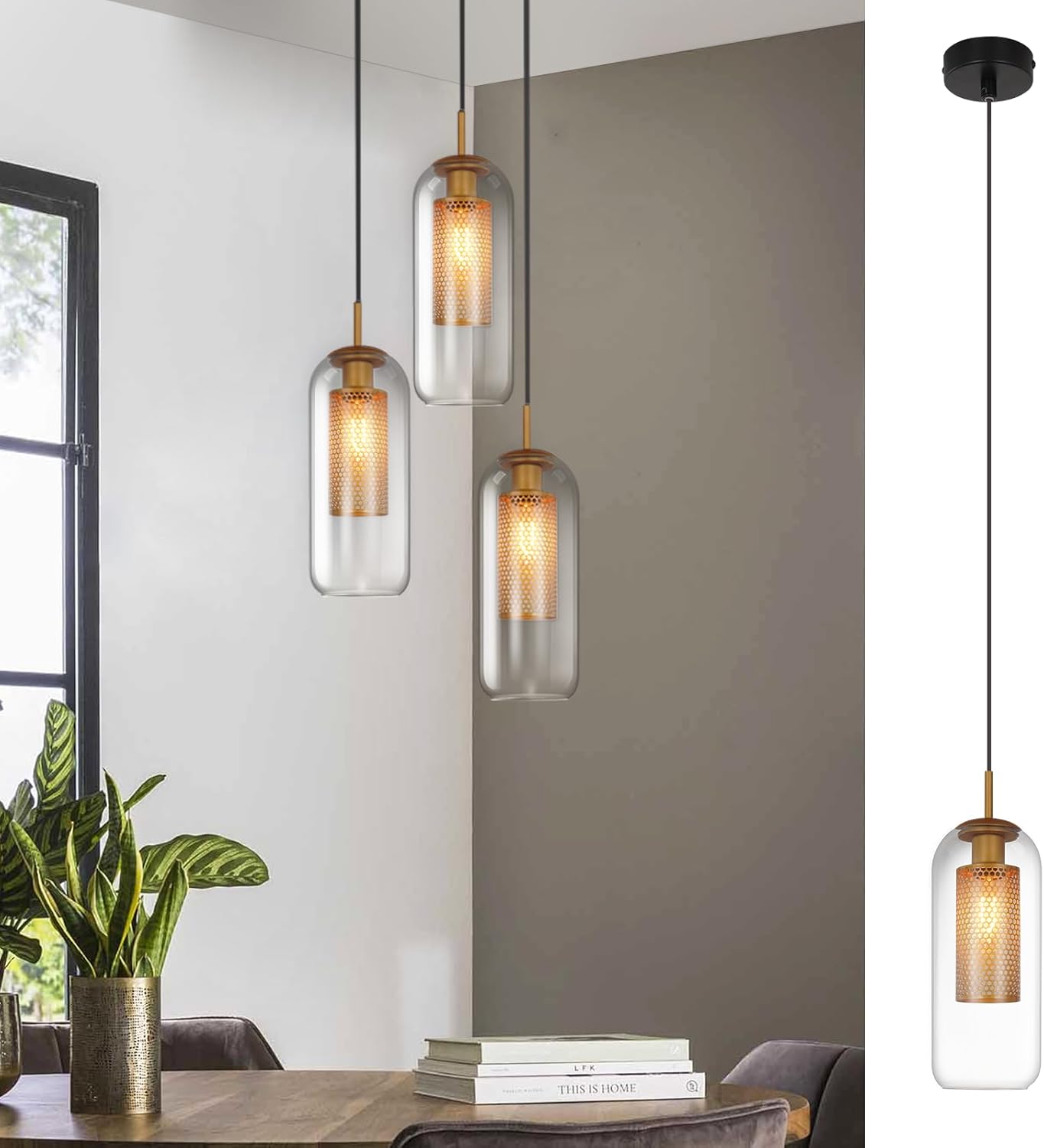 NETTLIFE Vintage - pendellampa, 1 låga, svart, höjdjusterbar, E27