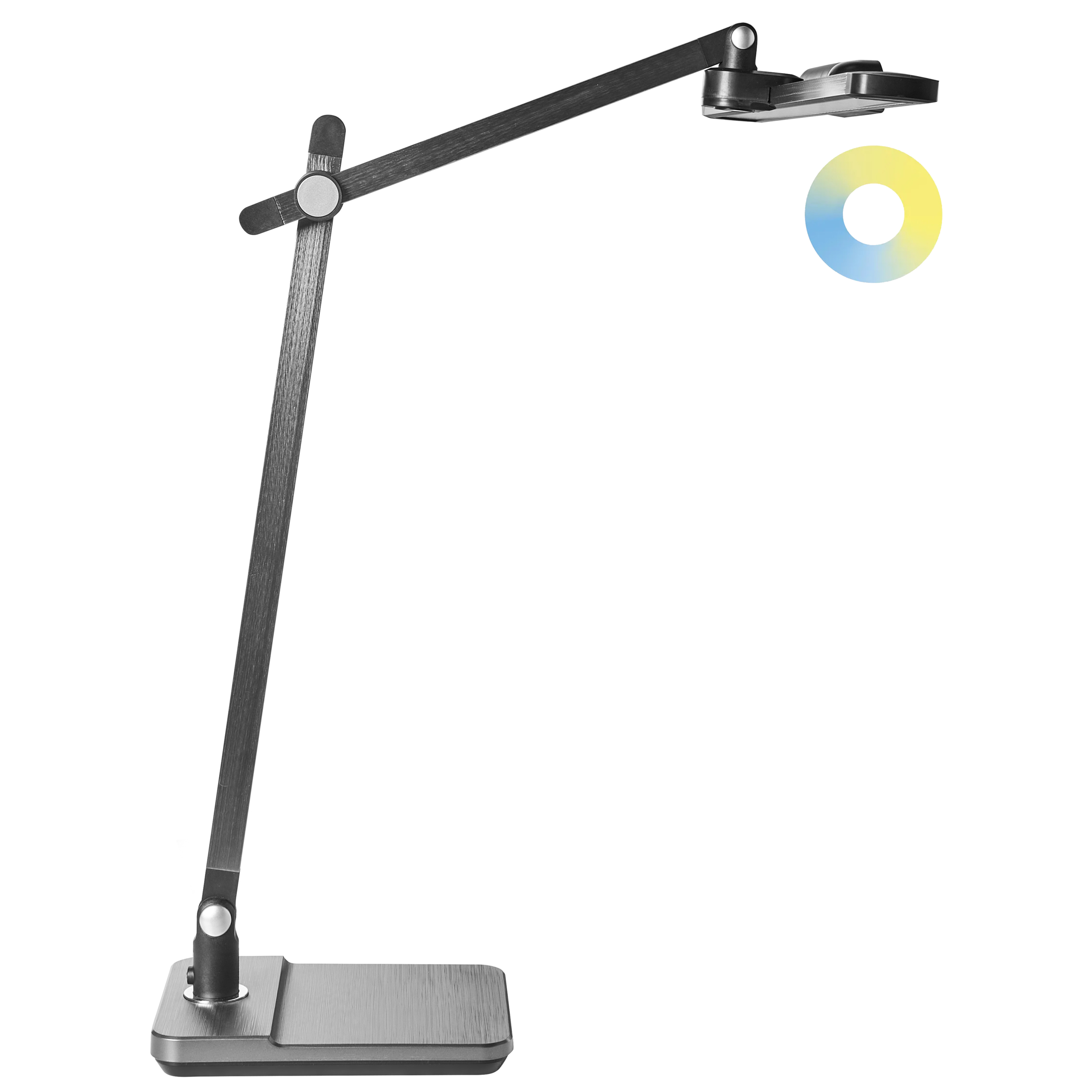 LED-skrivbordslampa SERPENS med dimmer Grå