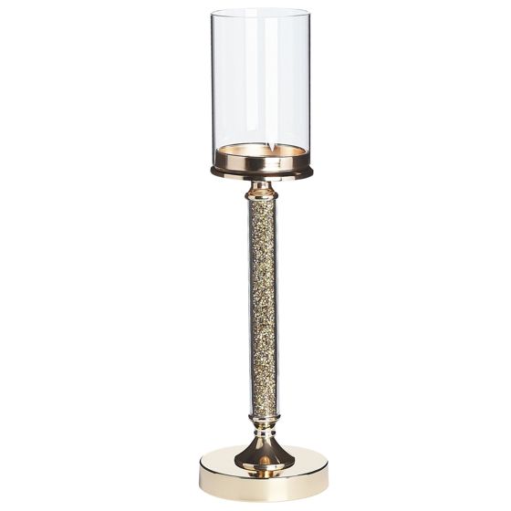 Ljusstake ABBEVILLE 48 cm Glas Guld