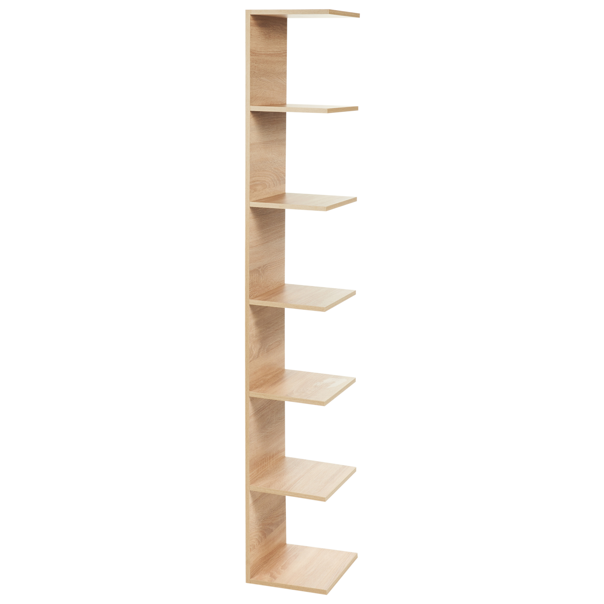 Väggbokhylla ESTON 190 cm Ljusbrun