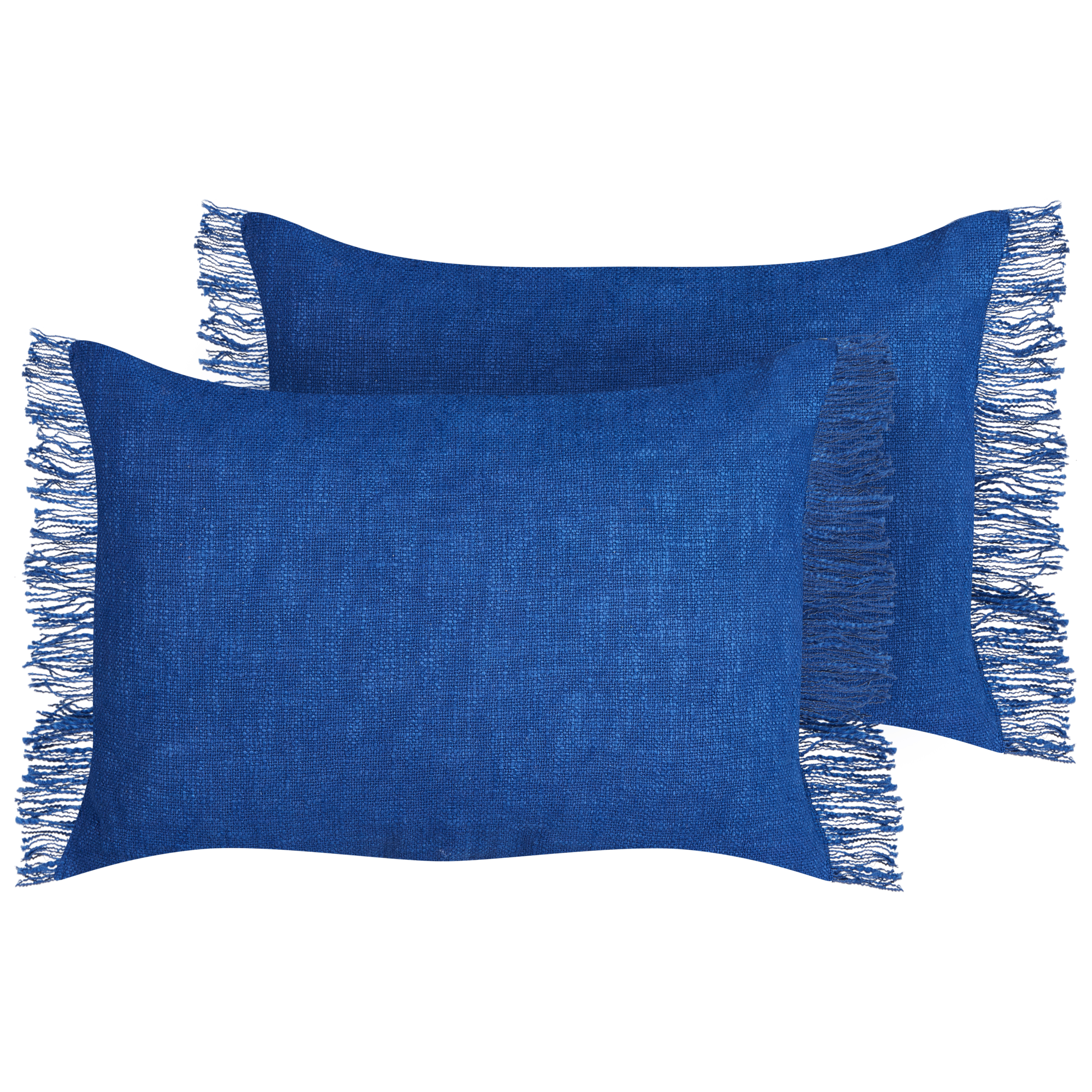 Set med 2 prydnadskuddar MABA 50 x 35 cm Bomull Marinblå Monokromt