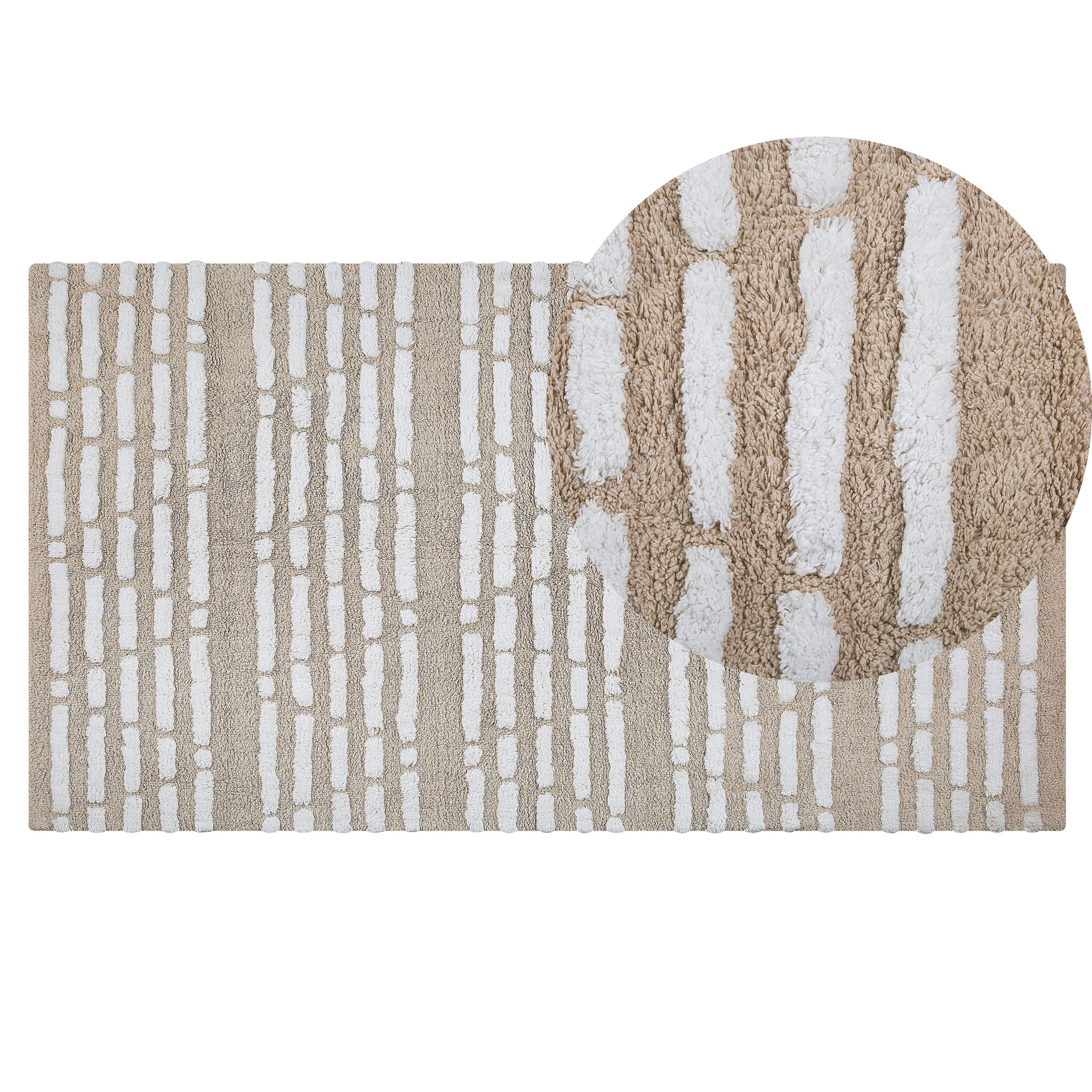 Matta AHIRLI Beige 120 x 180 cm Bomull