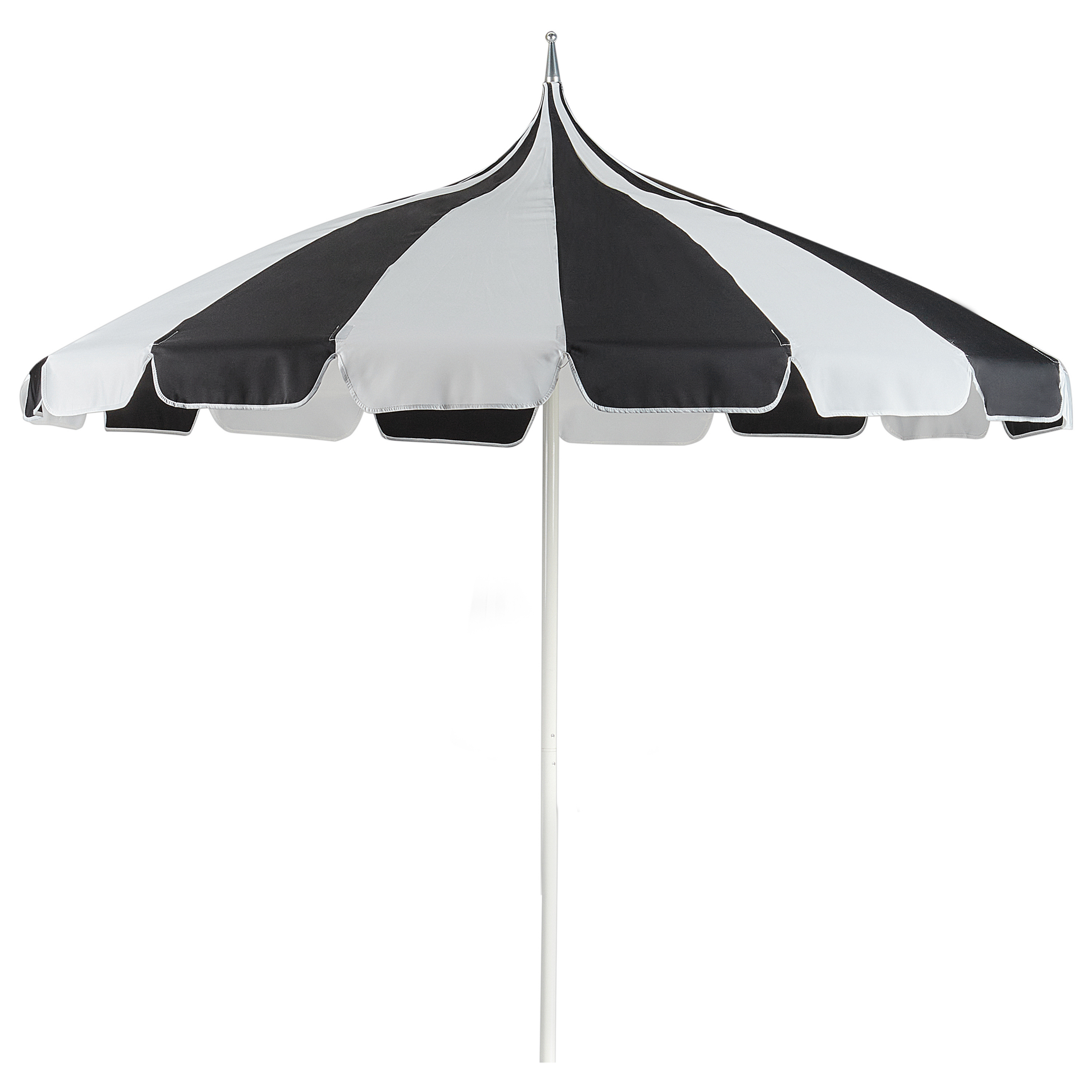 Parasoll 245 cm MINOA Svart/ Vit