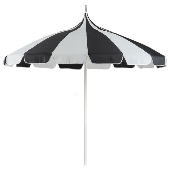 Parasoll 245 cm MINOA Svart/ Vit