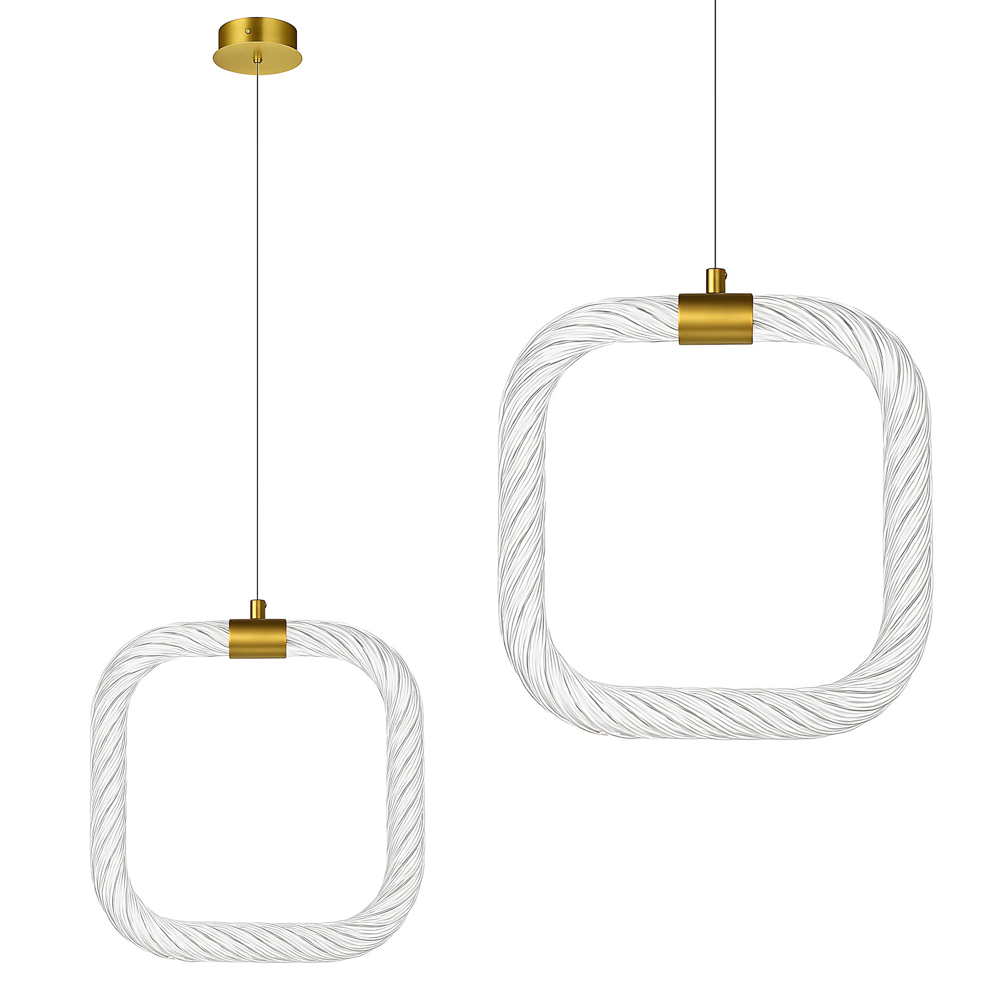 TOOLIGHT hängande taklampa LHJ056-CP1 LED Vit/Guld 20x2x20cm