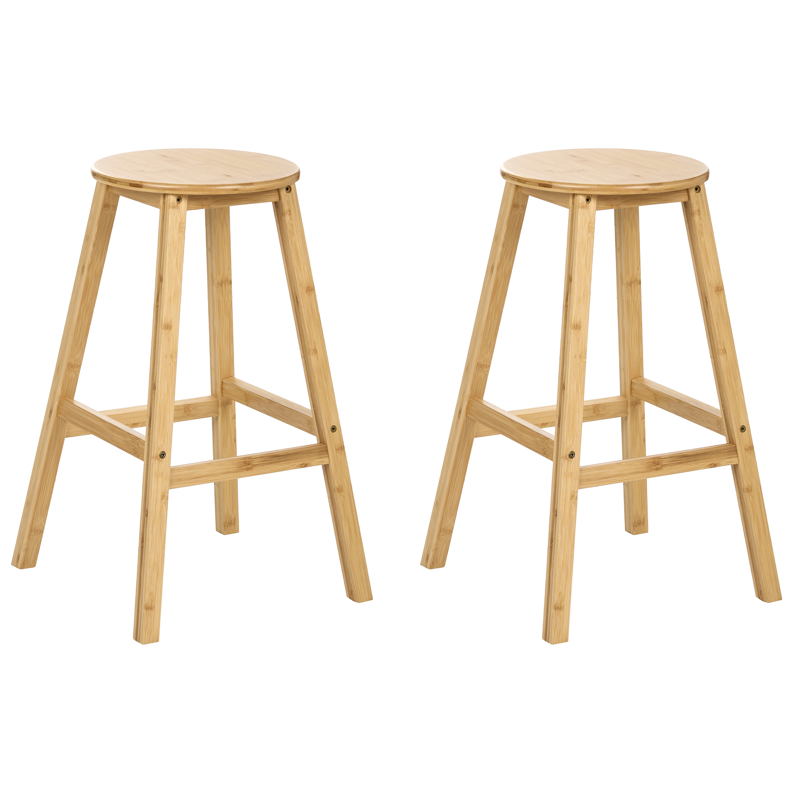 Set med 2 barstolar ANCELLE Bambu Ljusbrun