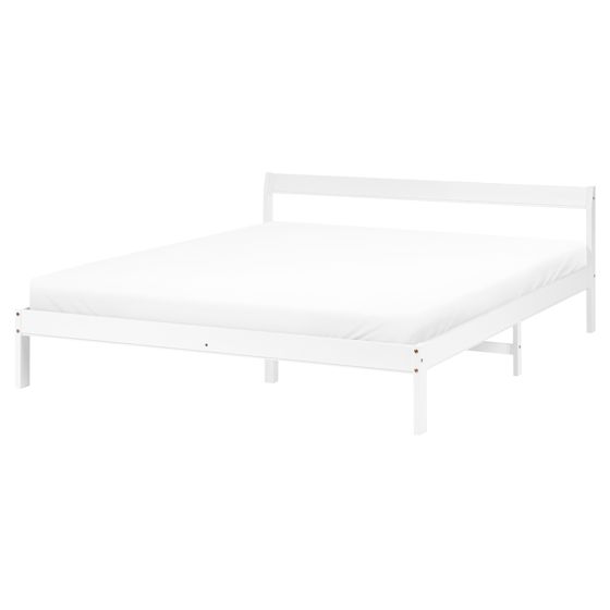 Säng med lamellram Furu MADONE 160 x 200 cm Vit