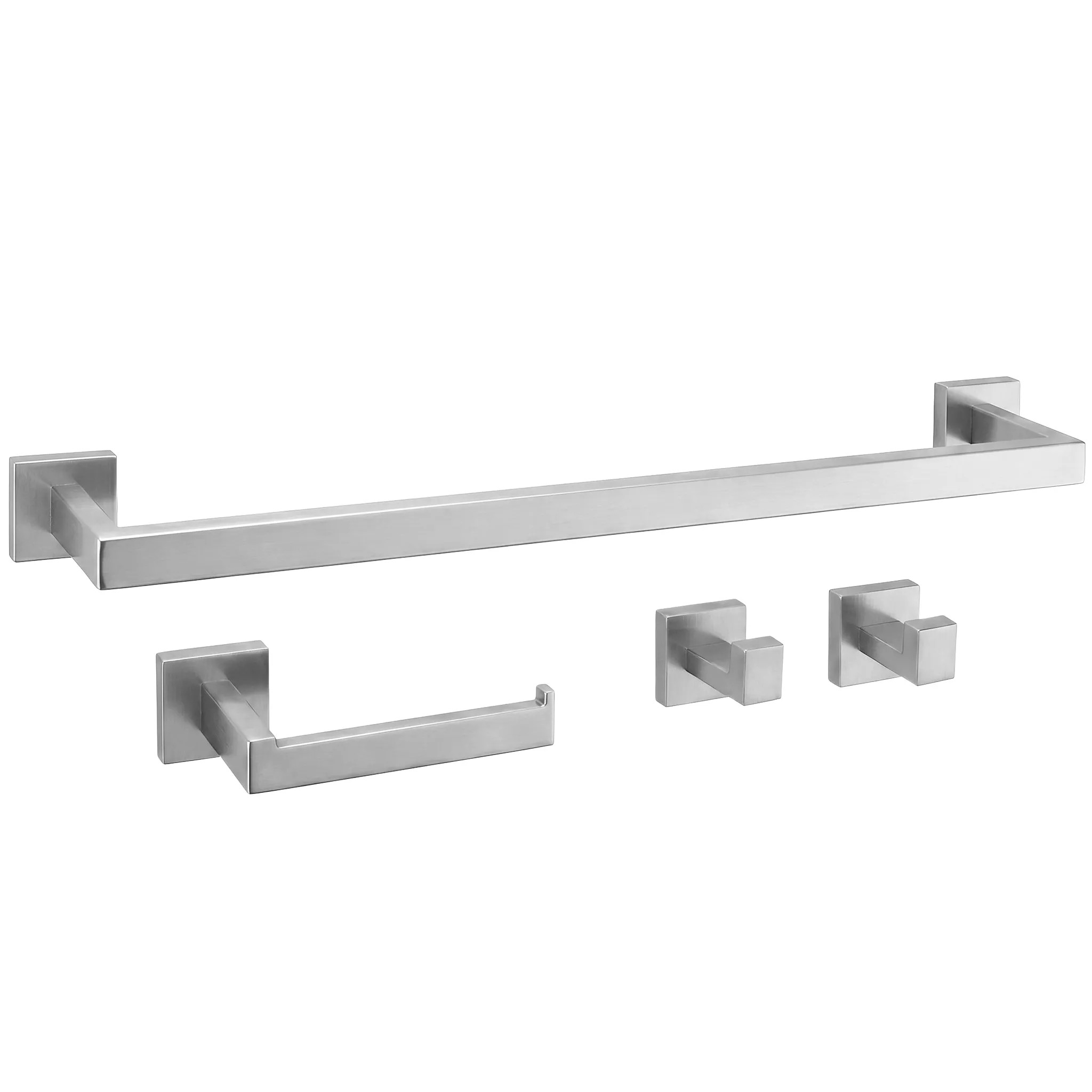 REA Set Med Badrumskrokar Rio 4 pieces Borstad Nickel, 10x10x10cm