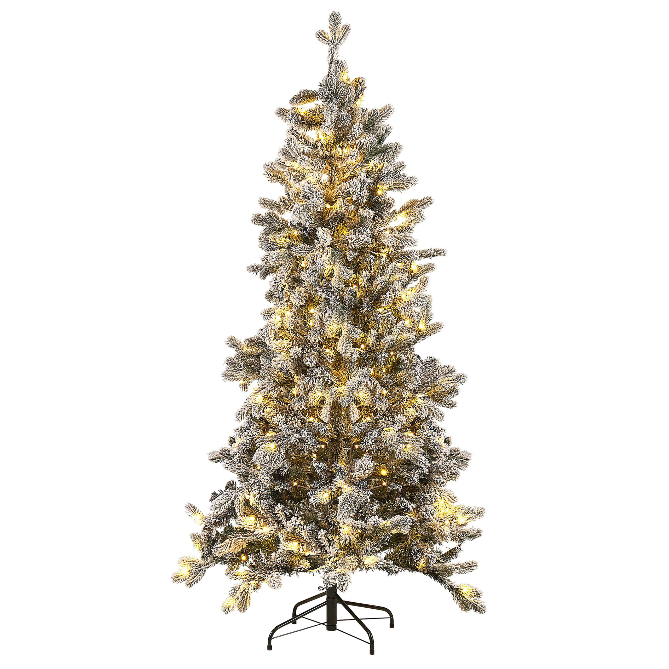Snöklädd konstgjord julgran LED TATLOW 180 cm Grön