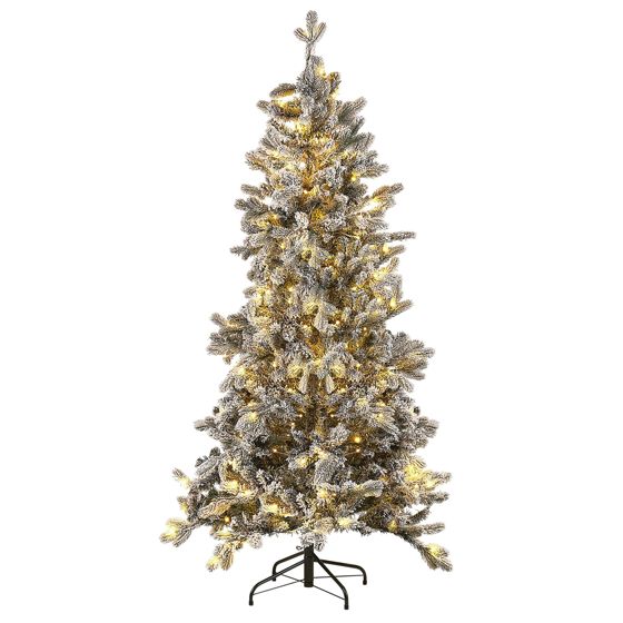 Snöklädd konstgjord julgran LED TATLOW 180 cm Grön