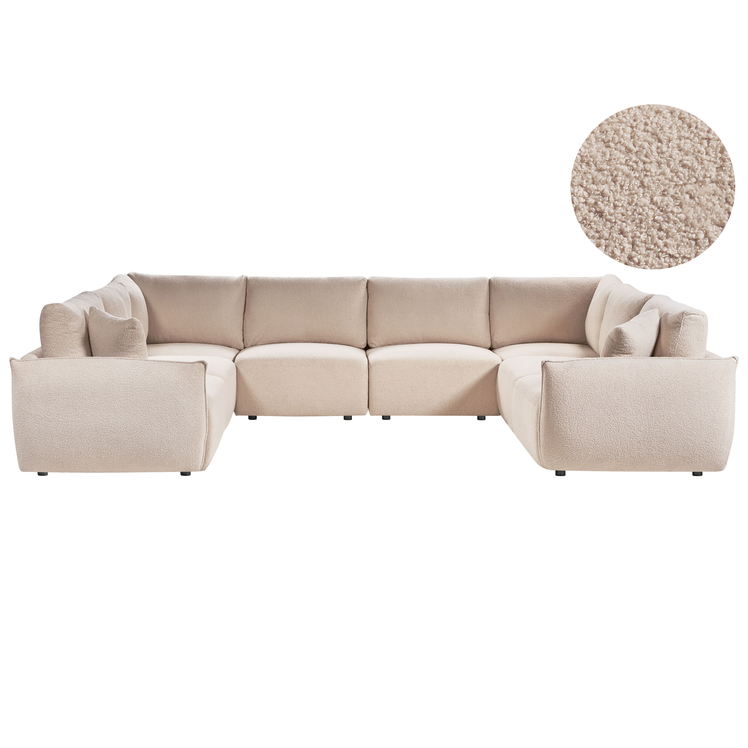 Modulär U-formad soffa 8-sits MESNALI Bouclé Beige
