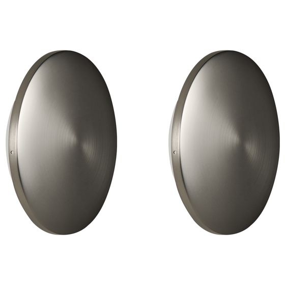 Set med 2 LED-vägglampor för utomhusbruk BUCKIE Silver