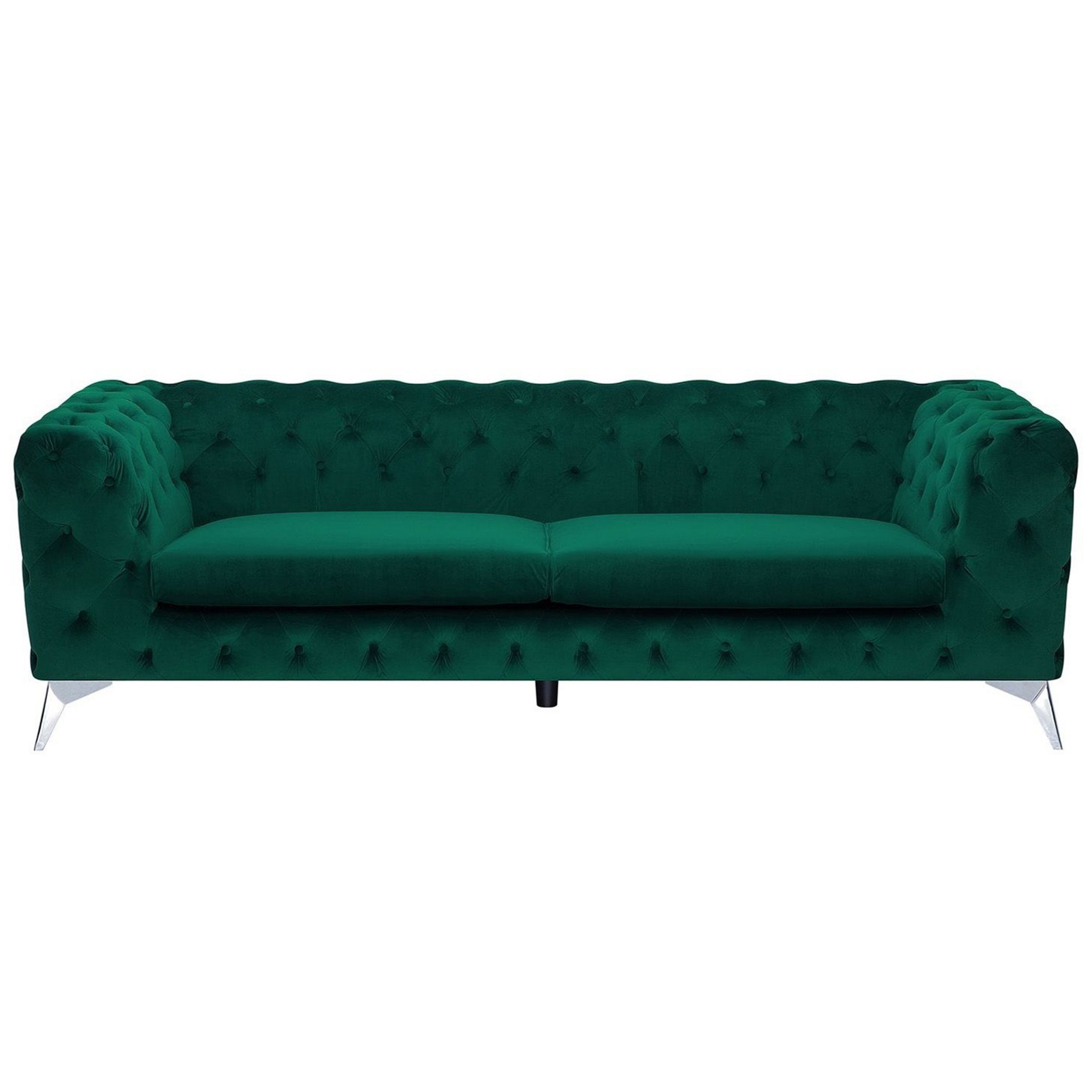 Soffa 3-sits SOTRA Sammet Smaragdgrön