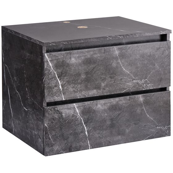 Väggmonterad kommod SERRA 60 cm Svart marmor